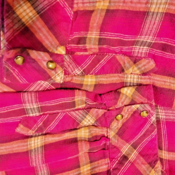 Sonoma Long Sleeve Pearl Button Flannel Top - Picture 5 of 6